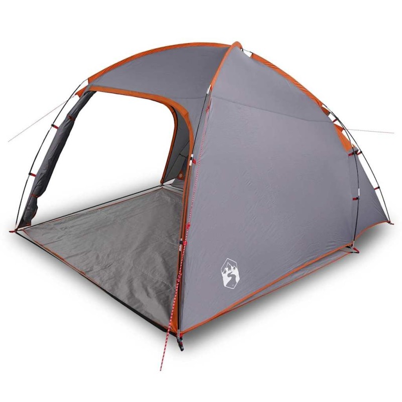 Tente Gris et orange Large Polyester et fibre de verre 