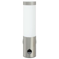 Applique murale extérieure avec capteur en acier inoxydable argent IP44 