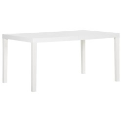 Table de jardin 150x90x72 cm PP Blanc 