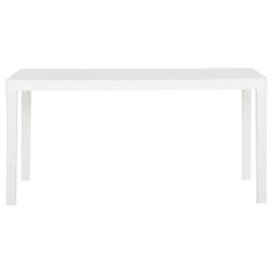Table de jardin 150x90x72 cm PP Blanc 