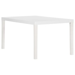 Table de jardin 150x90x72 cm PP Blanc 