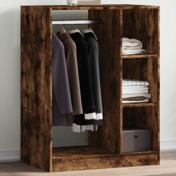Garde-robe chêne fumé 77x48x102 cm bois d'ingénierie 