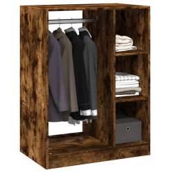 Garde-robe chêne fumé 77x48x102 cm bois d'ingénierie 