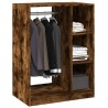 Garde-robe chêne fumé 77x48x102 cm bois d'ingénierie 