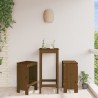 Tabourets lot de 2 marron miel 40x36x75 cm bois massif de pin 