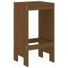 Tabourets lot de 2 marron miel 40x36x75 cm bois massif de pin 