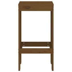 Tabourets lot de 2 marron miel 40x36x75 cm bois massif de pin 