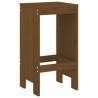 Tabourets lot de 2 marron miel 40x36x75 cm bois massif de pin 