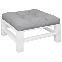 Coussin de palette gris 70x70x12 cm tissu 