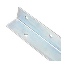 Piquet de sol en forme de L 2 pcs Acier galvanisé 5 x 5 x 50 cm 