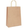 Sacs en papier 50 pcs avec poignées marron 26x12x35 cm 