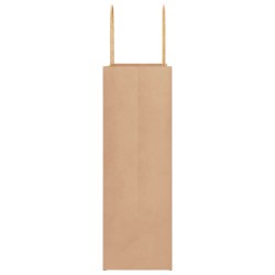 Sacs en papier 50 pcs avec poignées marron 26x12x35 cm 