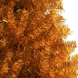 Sapin de Noël artificiel avec support Doré 120 cm PET 