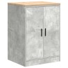 Armoire de rangement de garage gris béton 60x51x85 cm bois pin 