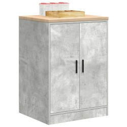 Armoire de rangement de garage gris béton 60x51x85 cm bois pin 