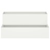 Pot de jardin 2 niveaux 100x60x45 cm Acier blanc 