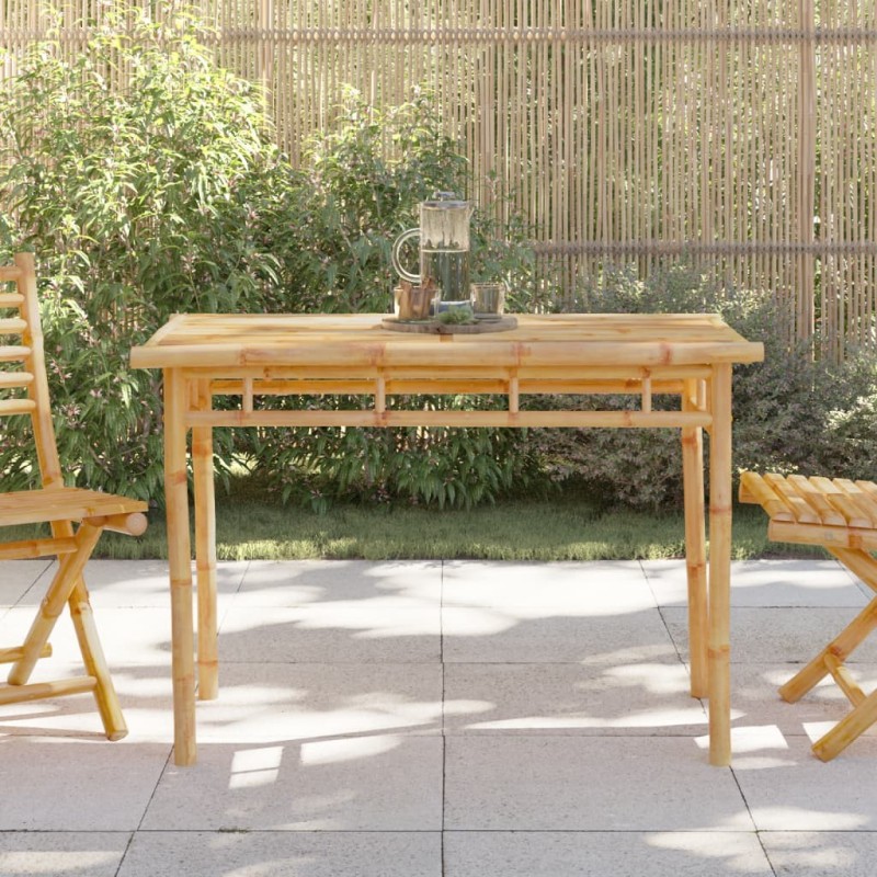 Table à manger de jardin 110x55x75 cm bambou 