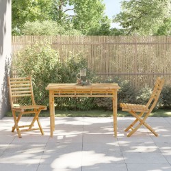 Table à manger de jardin 110x55x75 cm bambou 