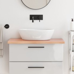 Comptoir de salle de bain marron 80x50x(2-4) cm bois traité 