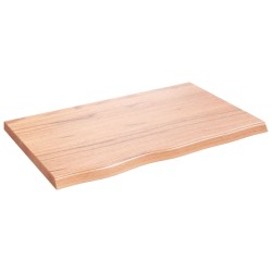 Comptoir de salle de bain marron 80x50x(2-4) cm bois traité 