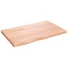 Comptoir de salle de bain marron 80x50x(2-4) cm bois traité 