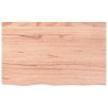 Comptoir de salle de bain marron 80x50x(2-4) cm bois traité 