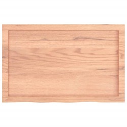 Comptoir de salle de bain marron 80x50x(2-4) cm bois traité 