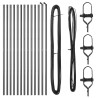 Ensemble de poteaux de clôture 13 pcs Gris Ø32mm 160 cm 