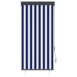 Store roulant d'extérieur 80x250 cm Bleu et blanc 