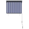 Store roulant d'extérieur 80x250 cm Bleu et blanc 