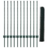 Set de clôtures de jardin Lot de 2 Vert Métal 25 x 1 m Durable 