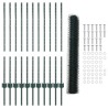 Set de clôtures de jardin Lot de 2 Vert Métal 25 x 1 m Durable 