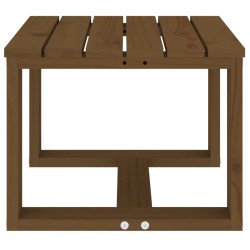 Table d'appoint jardin marron miel 40x38x28,5cm bois massif pin 