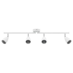 Projecteur de plafond 4 voies réglable blanc GU10 
