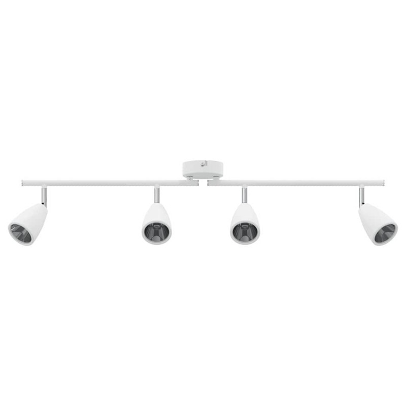 Projecteur de plafond 4 voies réglable blanc GU10 