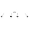 Projecteur de plafond 4 voies réglable blanc GU10 