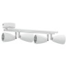 Projecteur de plafond 4 voies réglable blanc GU10 