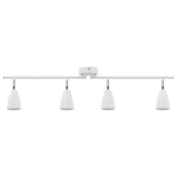 Projecteur de plafond 4 voies réglable blanc GU10 