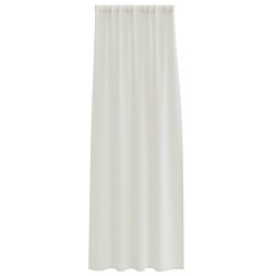 Rideaux avec des rideaux 2 pcs Crème 140 x 260 cm Polyester 