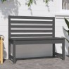 Banc de jardin gris 109 cm bois massif de pin 
