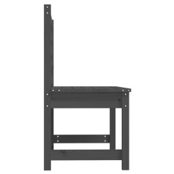 Banc de jardin gris 109 cm bois massif de pin 