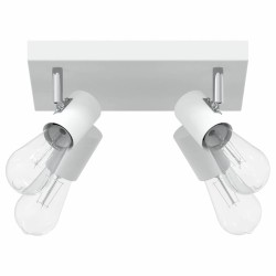 Projecteur de plafond ajustable 4 voies blanc E27 
