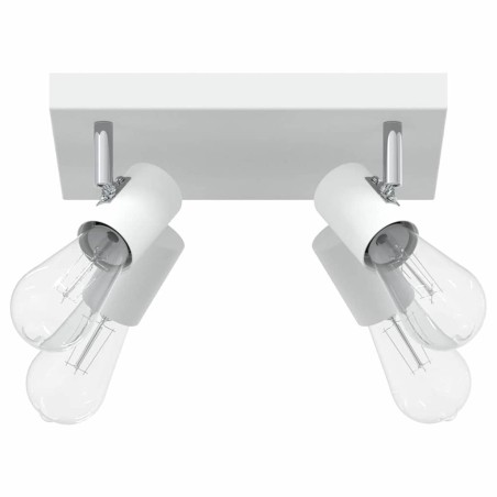 Projecteur de plafond ajustable 4 voies blanc E27 