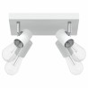 Projecteur de plafond ajustable 4 voies blanc E27 