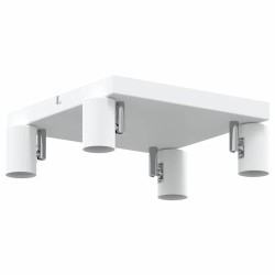 Projecteur de plafond ajustable 4 voies blanc E27 