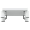 Projecteur de plafond ajustable 4 voies blanc E27 