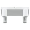 Projecteur de plafond ajustable 4 voies blanc E27 