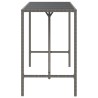 Table de bar et dessus en verre gris 180x70x110 cm poly rotin 