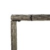 Table de bar et dessus en verre gris 180x70x110 cm poly rotin 