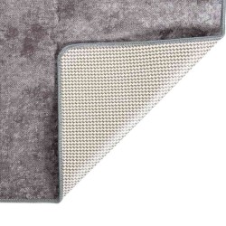 Tapis lavable antidérapant 190x300 cm gris 